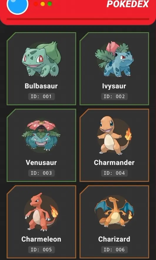 Pokédex Interactiva — demo de la aplicación